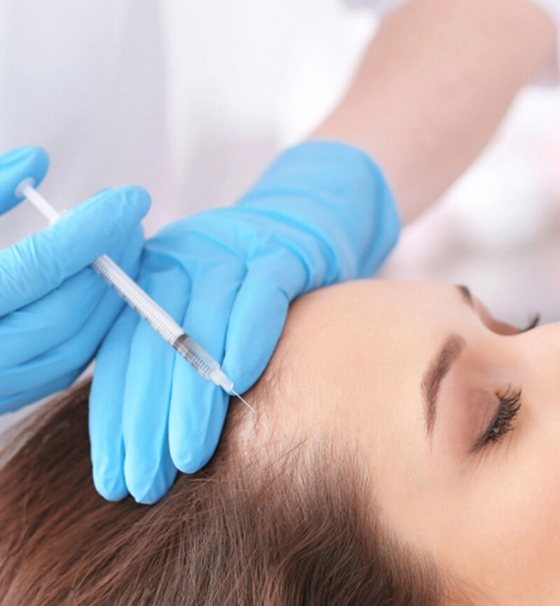 Treatment for hair loss by a professional